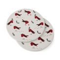 Cooksmart Christmas Robins Retreat Ceramic Trivets Set Of 2 additional 2