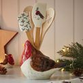 Cooksmart Christmas Robins Retreat Ceramic Utensil Pot Robin additional 2