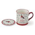 Cooksmart Christmas Robins Retreat Tankard Mug and Coaster Set additional 1