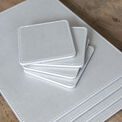 Creative Tops - Fuax Leather Silver Set of 4 Coasters additional 4