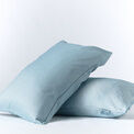 Pair of Night Owl Herringbone Pillow Cases - Fjord Blue additional 1