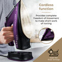 Tower Ceraglide 2 in 1 Cord/Cordlesss Steam Iron - 2400W Purple additional 9