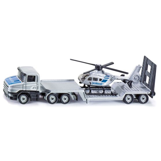 Siku - Police Low Loader with Helicopter