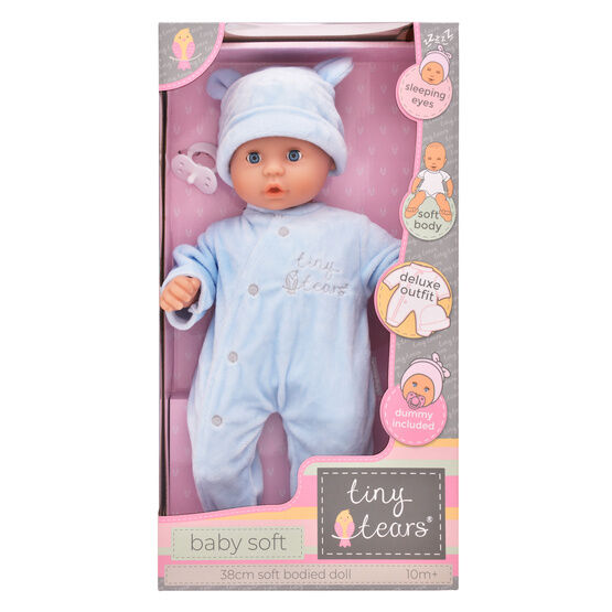 Tiny Tears 15" Baby Soft Doll (Blue Outfit)