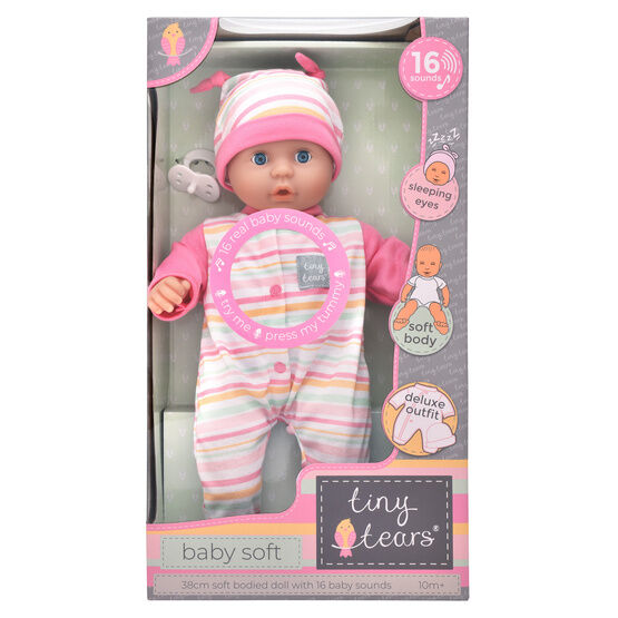 Tiny Tears 15" Baby Soft Doll with Sound