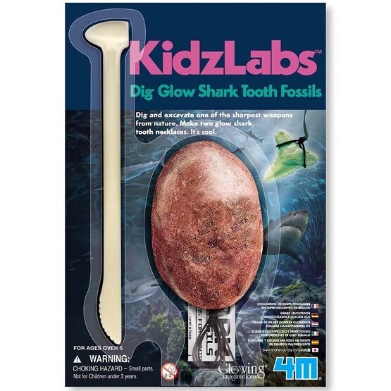 KidzLabs - Dig Glow Shark Tooth Fossils - 2166