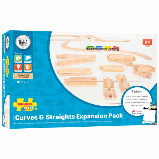Bigjigs - Straights & Curves Track Pack