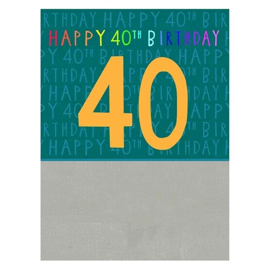 Happy 40th Birthday - Text