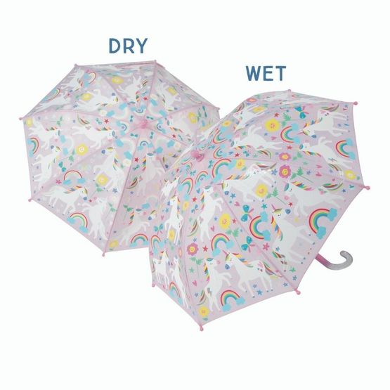 Floss &amp; Rock - Rainbow Unicorn Colour Changing Umbrella