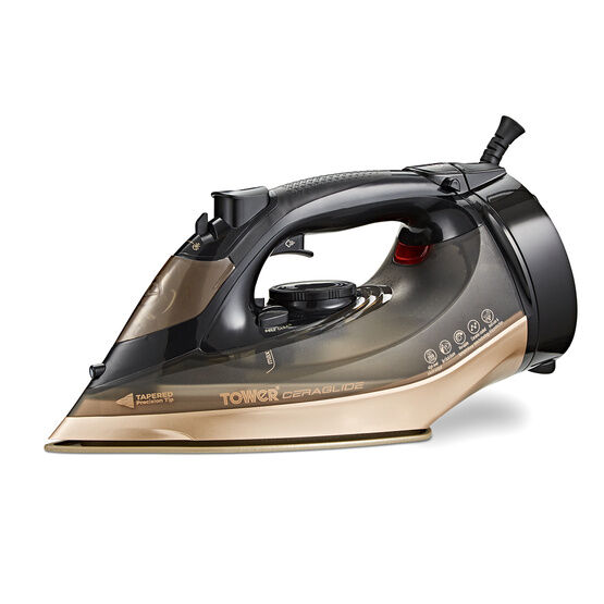 Tower Ceraglide 2-in-1 Cord / Cordless Iron - Black/Gold