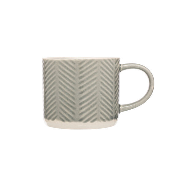 Siip - Embossed Chevron Mug Grey