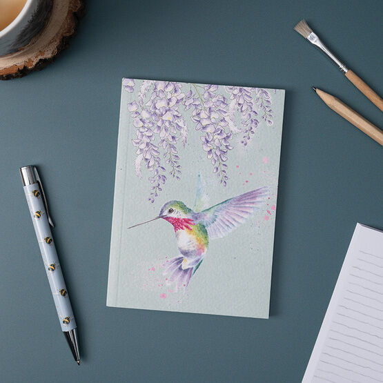 Wrendale Designs - A6 Humming Bird Notebook - Wisteria Wishes