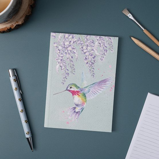 Wrendale Designs - Wisteria Wishes Humming Bird A6 Notebook