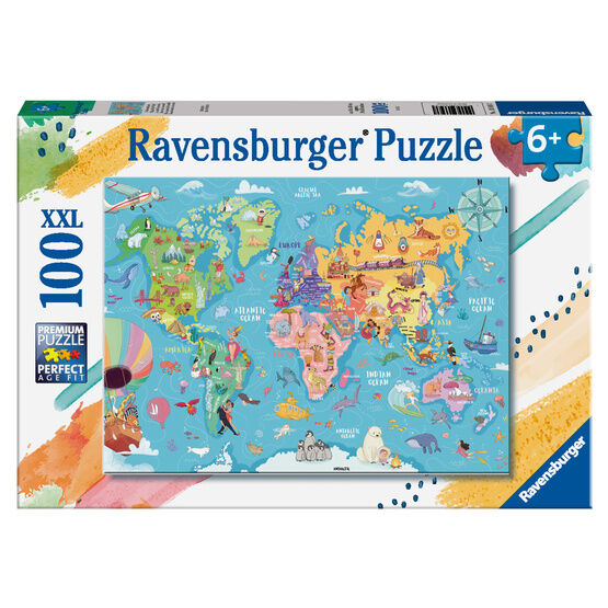 Ravensburger - Map of the World - XXL 100 Piece - 13343