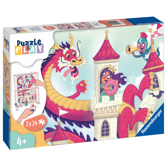 Ravensburger - Puzzle & Play 2x24 Piece - Donut Dragon - 5595