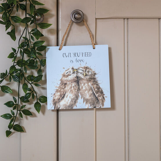 Wrendale Designs - Birds of a Feather Owl Wooden Plaque
