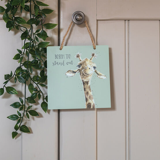 Wrendale Designs - Born to Stand Out Giraffe Wooden Plaque