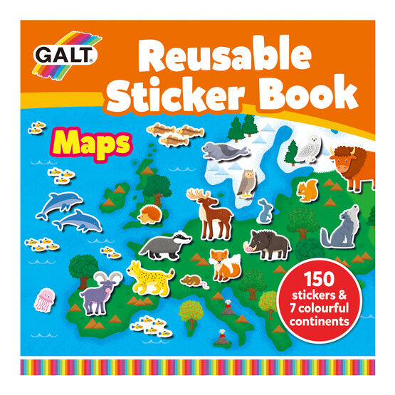 GALT - Reusable Sticker Book - Maps - 1005287