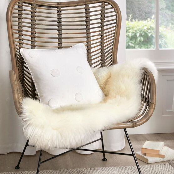 Appletree Boutique - Zara - 100% Cotton Cushion Cover - 43 x 43cm in White