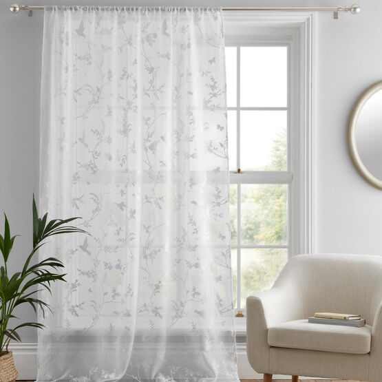 Dreams & Drapes Curtains - Darnley - Slot Top Voile Panel - White