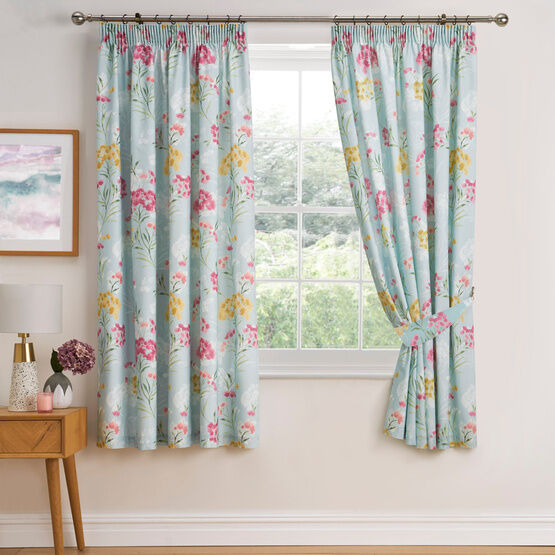 Dreams & Drapes Pia Pencil Pleat Curtains With Tie-Backs - Multi