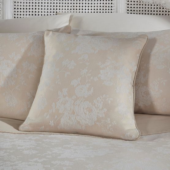 Dreams &amp; Drapes Woven - Imelda - Jacquard Filled Cushion - 43 x 43cm in Ivory