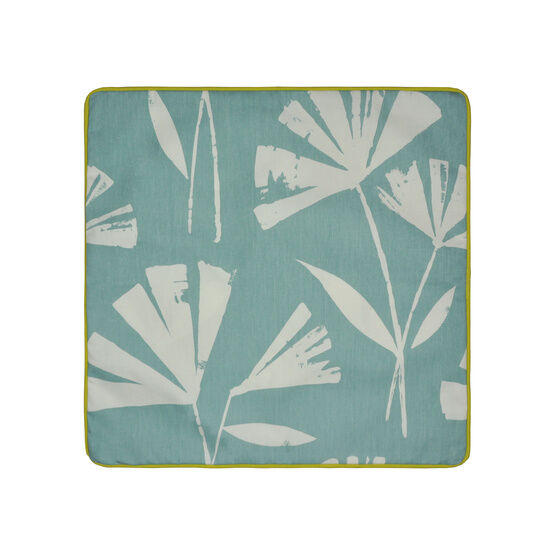 Fusion - Alma Outdoor - Outdoor Cushion Cover - 43 x 43cm in Teal/Ochre