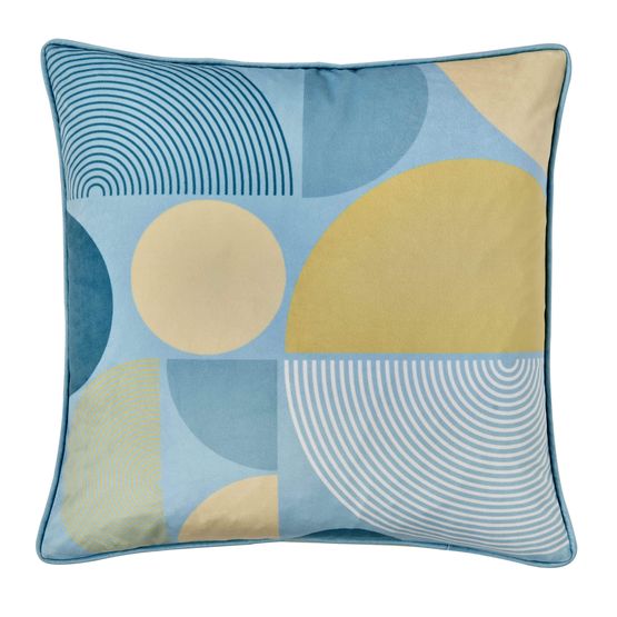 Fusion - Ingo - Velvet Filled Cushion - 43 x 43cm in Teal