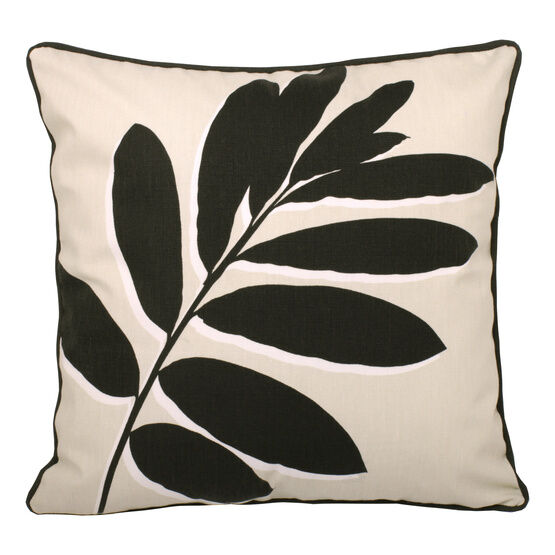 Fusion - Leaf Print - Outdoor Filled Cushion - 43 x 43cm in Natural