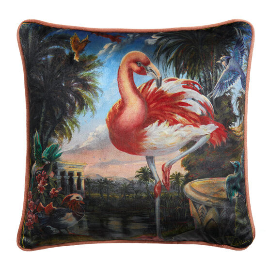 Laurence Llewelyn-Bowen - Flamingo Go -  Filled Cushion - 43 x 43cm in Pink