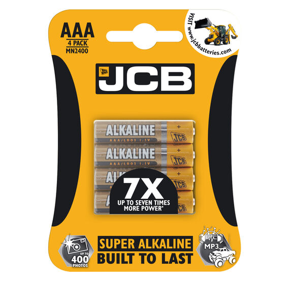 JCB - Super Alkaline Batteries LR03 AAA 4 Pack