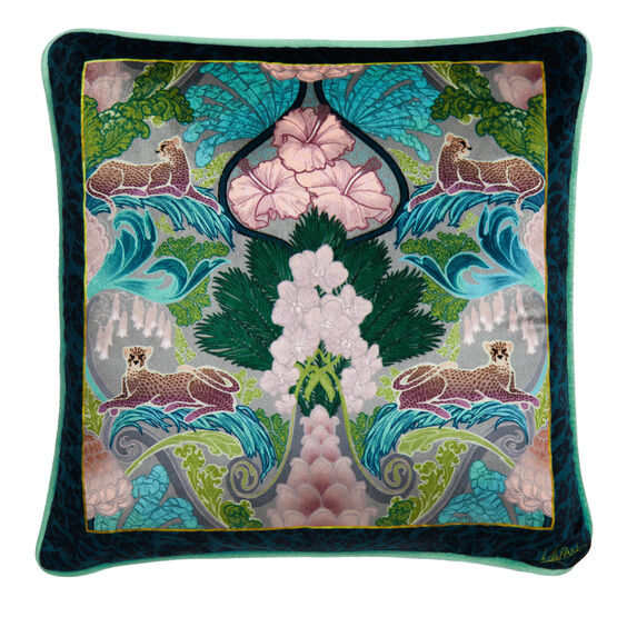 Laurence Llewelyn-Bowen - Suburban Jungle -  Cushion Cover - 43 x 43cm in Teal
