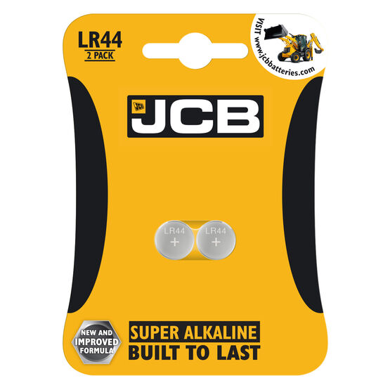 JCB LR44 Super Alkaline Coin Cell Batteries - Pack of 2