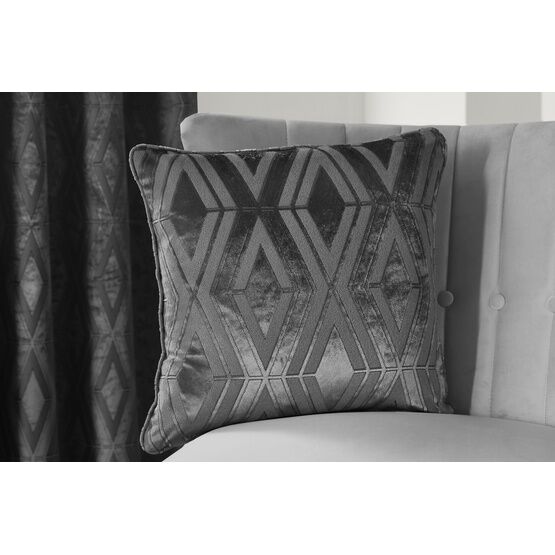 Curtina - Marco - Jacquard Cushion Cover - 43 x 43cm in Slate