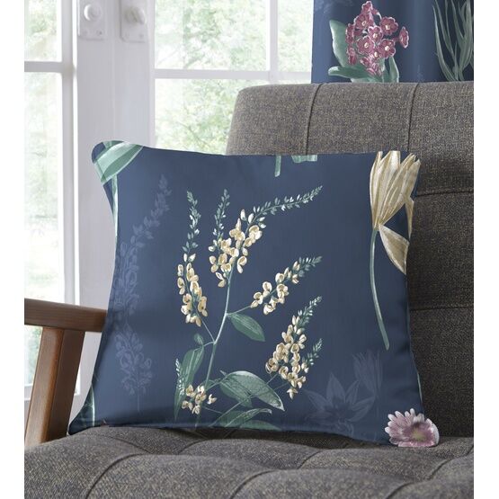 Dreams And Drapes Design - Caberne - 100% Cotton Cushion Cover - 43 x 43cm in Navy