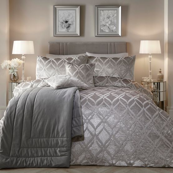 Soiree - Belfort - Jacquard Duvet Cover Set - Silver