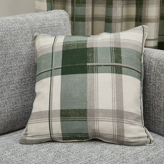 Fusion Balmoral Check Cushion Cover - Green
