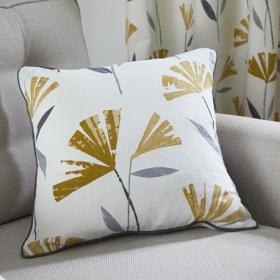 Fusion - Dacey - 100% Cotton Cushion Cover - 43 x 43cm in Ochre