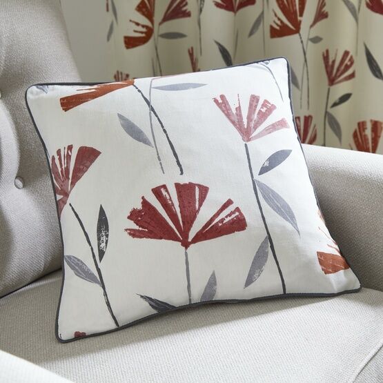 Fusion - Dacey - 100% Cotton Cushion Cover - 43 x 43cm in Red