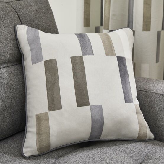 Fusion - Oakland - 100% Cotton Filled Cushion - 43 x 43cm in Natural