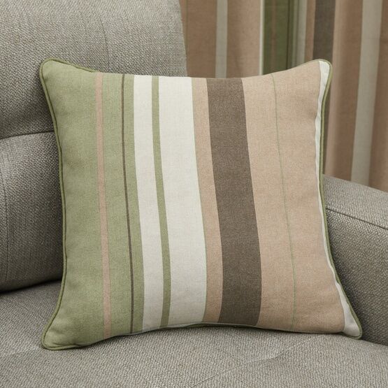 Fusion - Whitworth - 100% Cotton Filled Cushion - 43 x 43cm in Green