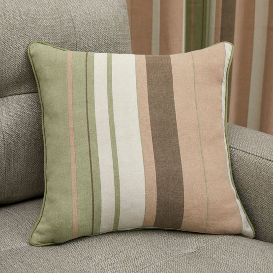 Fusion - Whitworth - 100% Cotton Filled Cushion - 43 x 43cm in Green