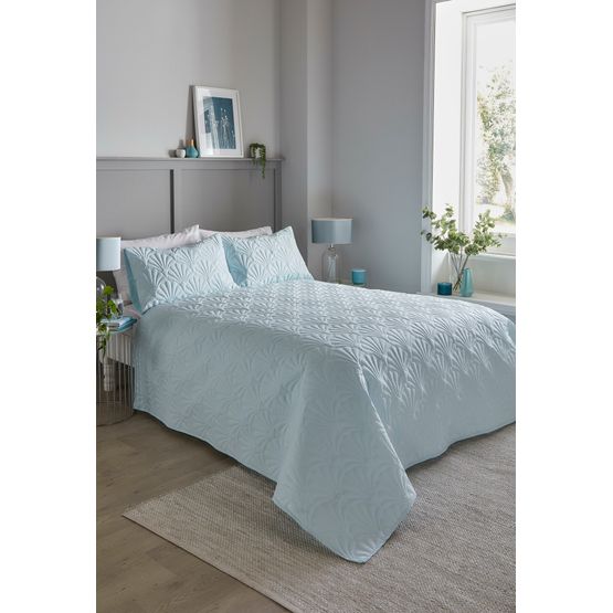 Serene - Cavali - Pinsonic Bedspread - 200cm X 230cm in Duck Egg