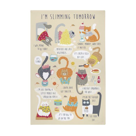 Ulster Weavers - Stand Alone Tea Towel - Im Slimming Tomorrow