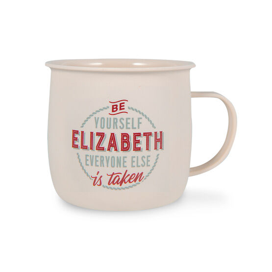 History & Heraldry Personalised Outdoor Mug - Elizabeth