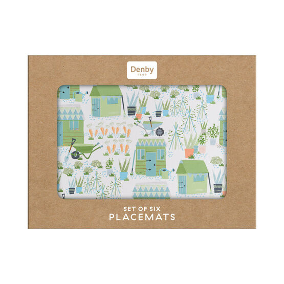 Denby Allotment Set of 6 Cork-Backed Placemats
