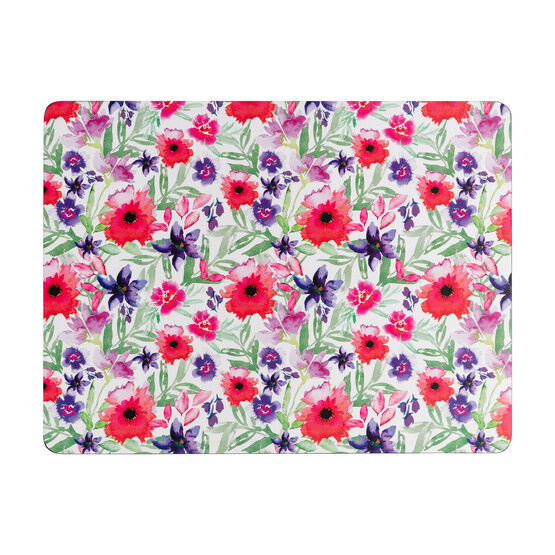 Denby Floral Watercolour Set of 6 Cork-Backed Placemats