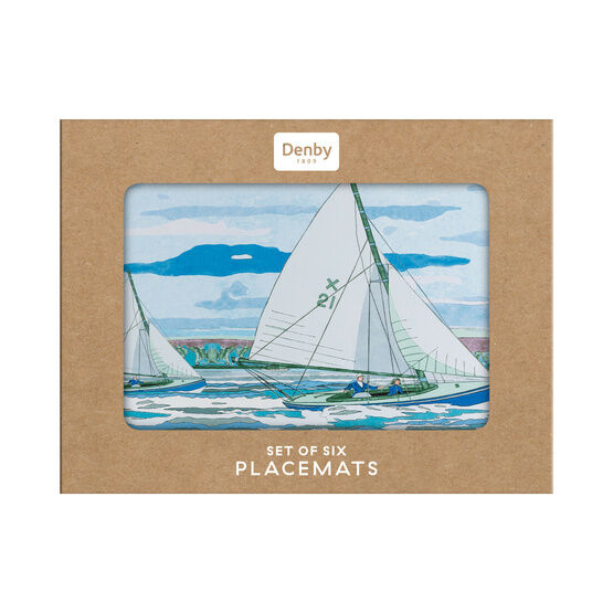 Denby Sailing Set of 6 Cork-Backed Placemats