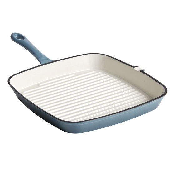 Simply Home Cast Iron Grill Pan - Atlantic Blue