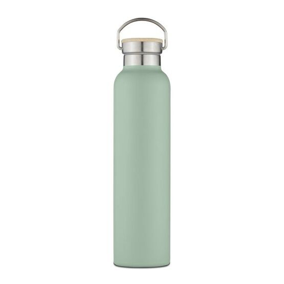 Tower - Stainless Steel Bottle with Bamboo Lid Green 750ml